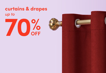 Curtains and drapes up to 70% off.
