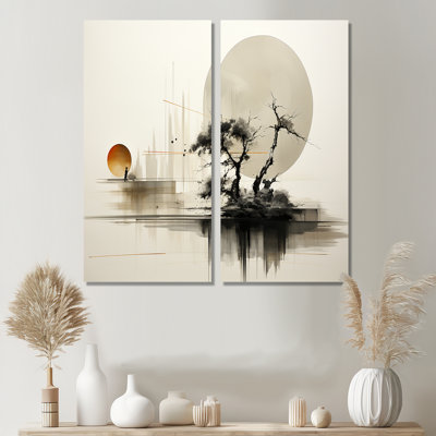 «Gorski Asian Art Sumie Zen I - Yellow Global», art mural