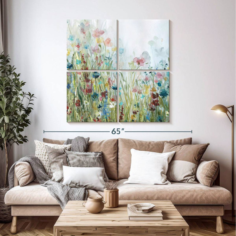 Champ de fleurs sauvages I, H 45 po x l 45 po