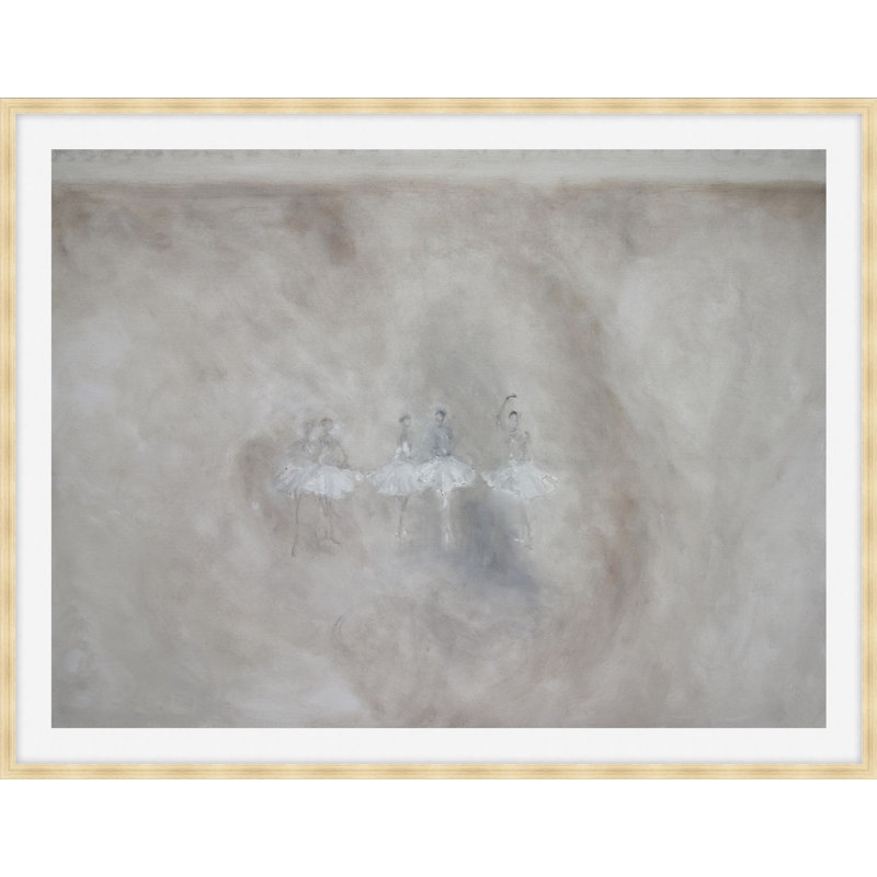 Ballerinas In A Cloud 1 Framed Drawing Print, 17.75" H x 21.75" W