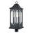 3 Light Outdoor Post Lantern in Powder Coated Black