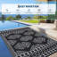 Grand tapis de paille en plastique imperméable et réversible pour l'extérieur-34016138
