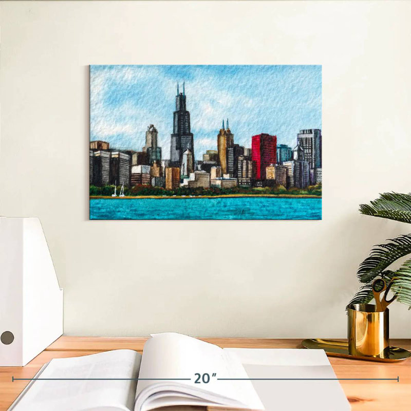 Horizon de Sirci à Chicago, H 8 po x l 12 po