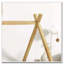 Lit simple en forme de tente, lit tipi avec garde-corps, lattes et porte-1503990509