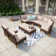 All Weather Wicker/Rattan 9 - Person Seating Group with Cushions