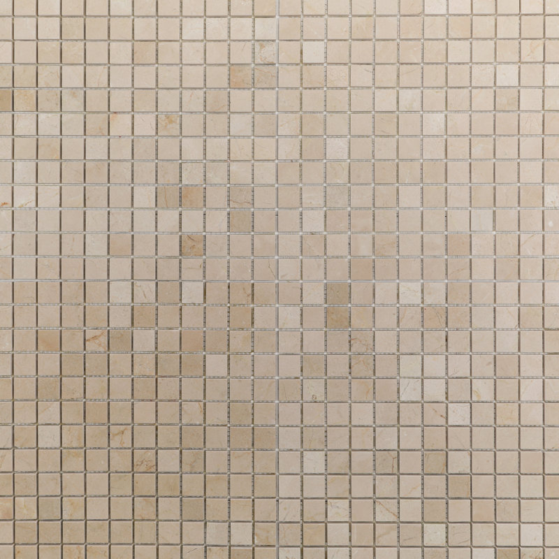 Hildale Polished Crema Marfil 1"x1" Marble Mosaic Wall & Floor Tile