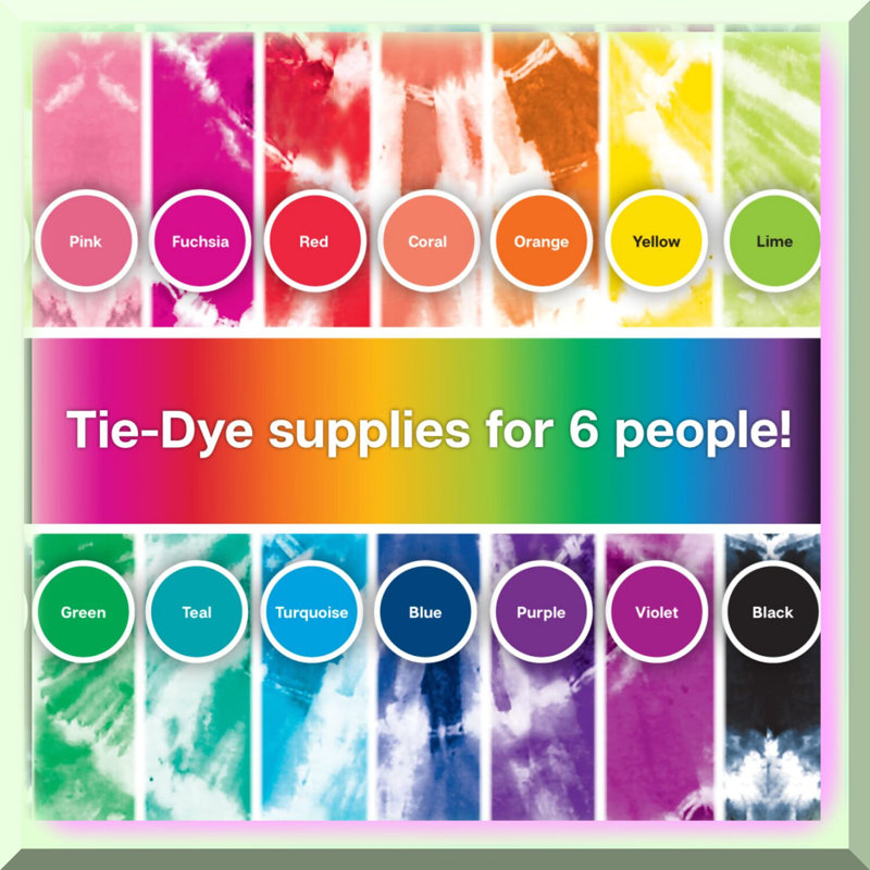 Rainbow Tie-Dye Party Pack 18 Bottles for 6 Participants