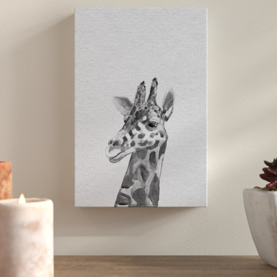 Friendly Giraffe III - Wrapped Canvas Painting