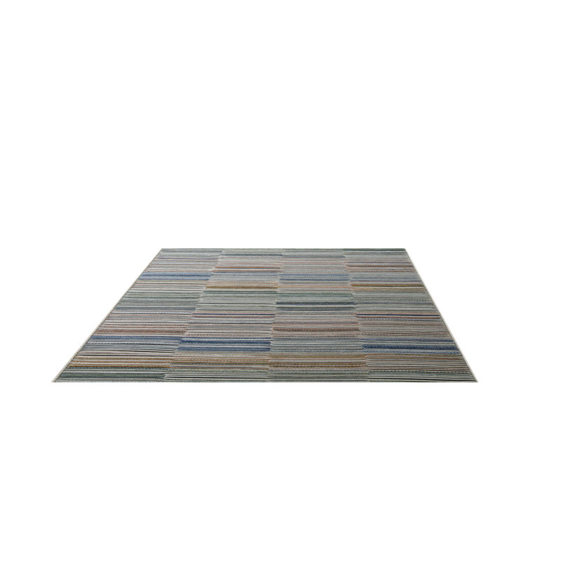 Cleaton Rectangle 140 cm x 200 cm Striped Indoor / Outdoor Area Rug