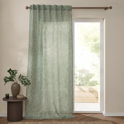 Perrie Leaf Sheer Single Curtain Panel
