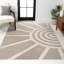 Tapis beige / crème Berangere Mid-Century Scandinavian-704473416