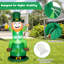 Décoration festive gonflable de 5 pi St Patrick's Day assis sur un chapeau pour la cour