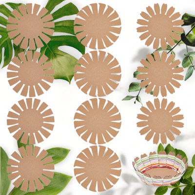 12pcs Paper Basket Making Forms Round