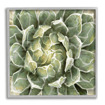 «Green Botanical Plant Leaves» encadré sur bois par Lindsay Benson, peinture