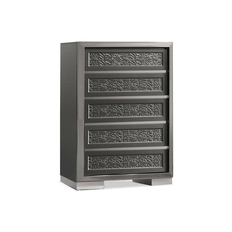 Commode contemporaine Leyland, gris foncé