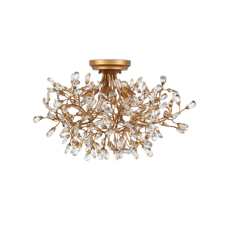 Crystal Bud 5 - Light Semi Flush Mount