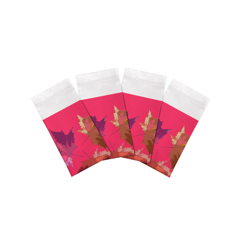 Serviettes de table en satin de coton, Prune