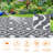 Waterproof Reversible Outdoor Rug – Durable Plastic Straw Area Carpet for Patio, Balcony, Camping, RV, Deck, Backyard – Lightweight, Boho Style – Gray & White, 9x12ft (270x360cm)-1868442790-1868442793