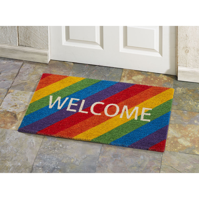 Rainbow Stripe Outdoor Doormat