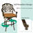 Ghugas Powder Coated Aluminum Outdoor 28.3'' Bar Stool with Cushion