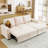 95" W Linen L-Shaped Sleeper Sectional with Storage-1516826674