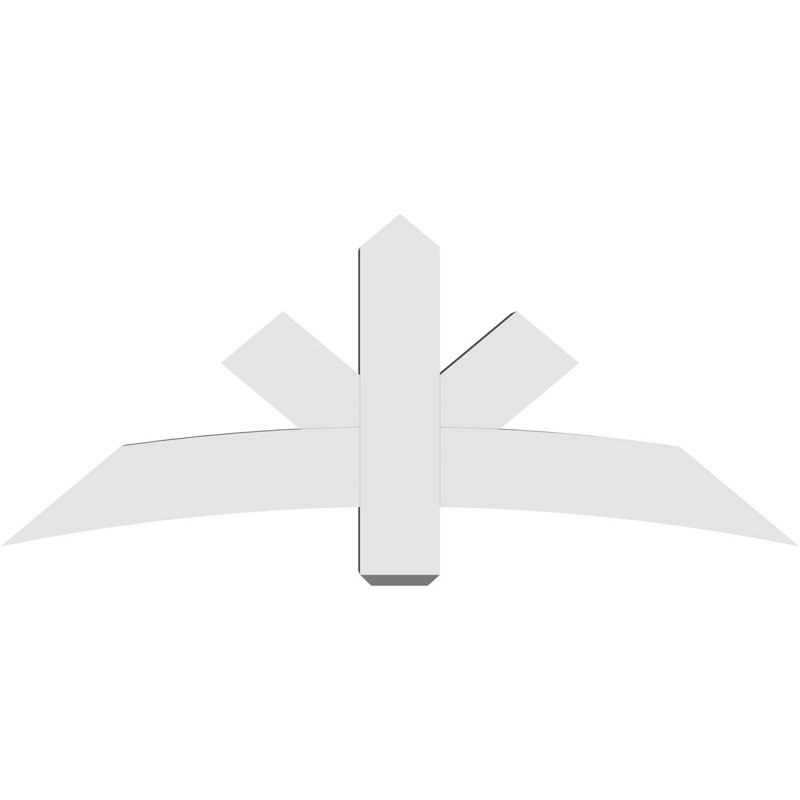 Support de pignon Alberta Alberta, H 25 po x l 60 po (pas: 10/12), P 6 po x F 6 po, PVC