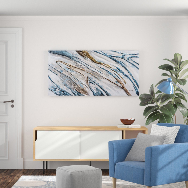 « water running down the hill », reproduction de peinture à l’huile sur toile tendue