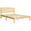 Structure de lit plateforme en bois massif de 12 pouces avec tête de lit, aucun sommier requis et assemblage facile-120380862-120380805
