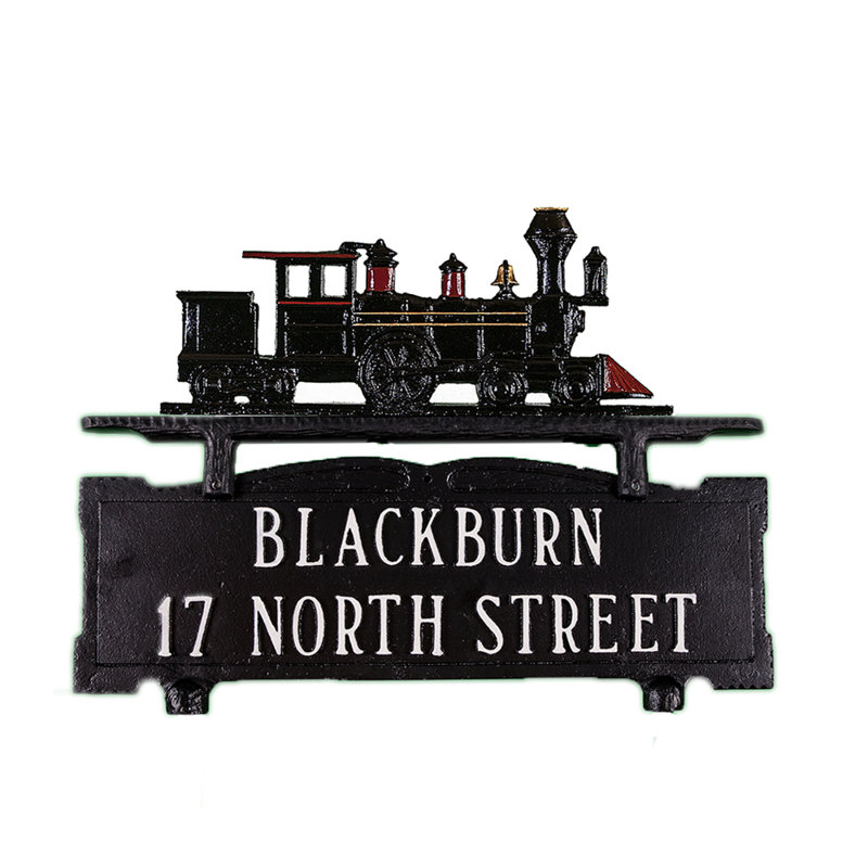 Metal Mailbox Sign, Yes, Satin Black