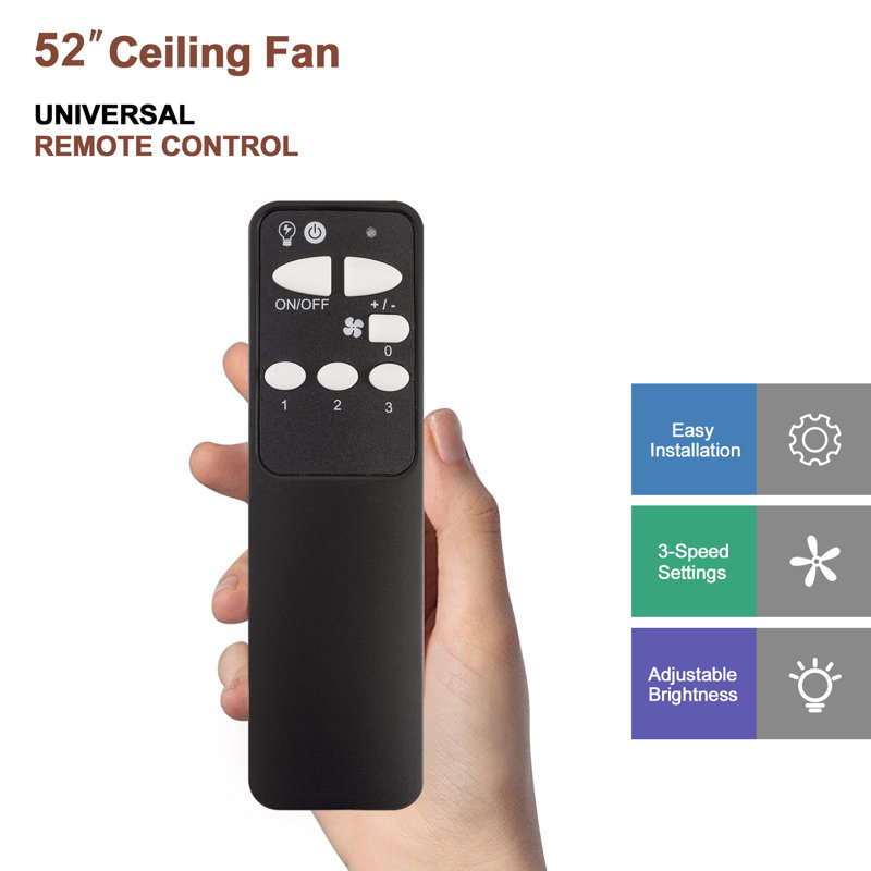 52 in Indoor Ceiling Fan, Pull Chain and Remote Control, Reversible AC Motor,  Reversible Blades