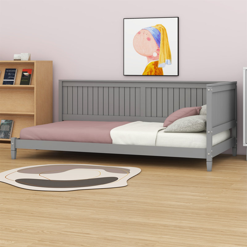 Wood Daybed/Sofa Bed, Twin, Gray