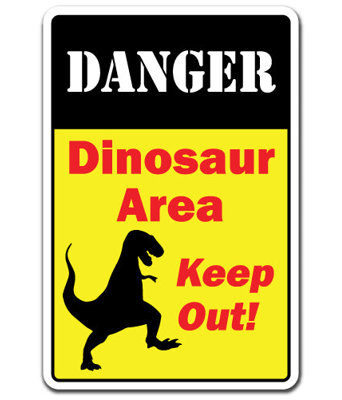 Signe de danger dinosaure