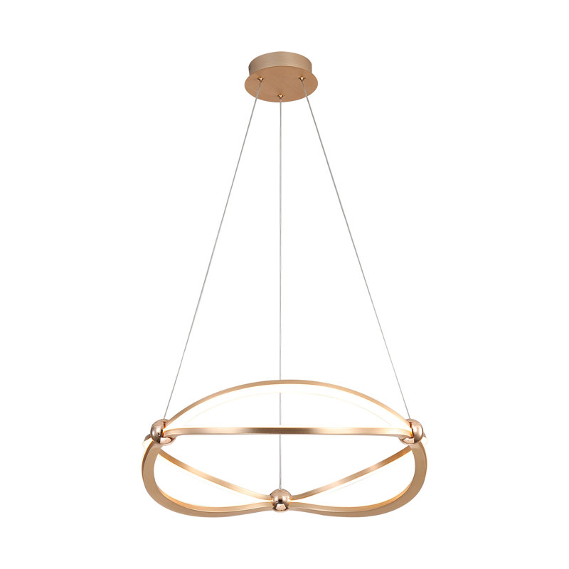 Lustre Watford, H 122 po x l 18,88 po x P 18,88 po, Or anodisé, 34 W