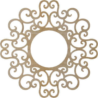 Médaillon de plafond en bois ajouré 26 po x P 9 pi 8 po x P 3/8 po Reims