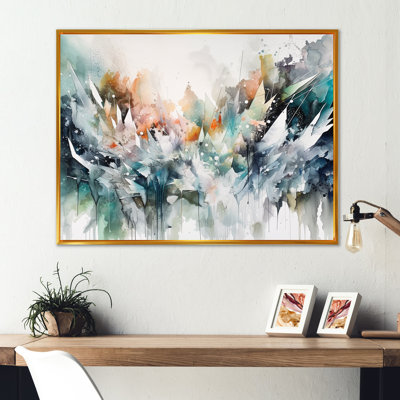 «Vibrant Paint Eruption IV», reproduction d'art géométrique moderne