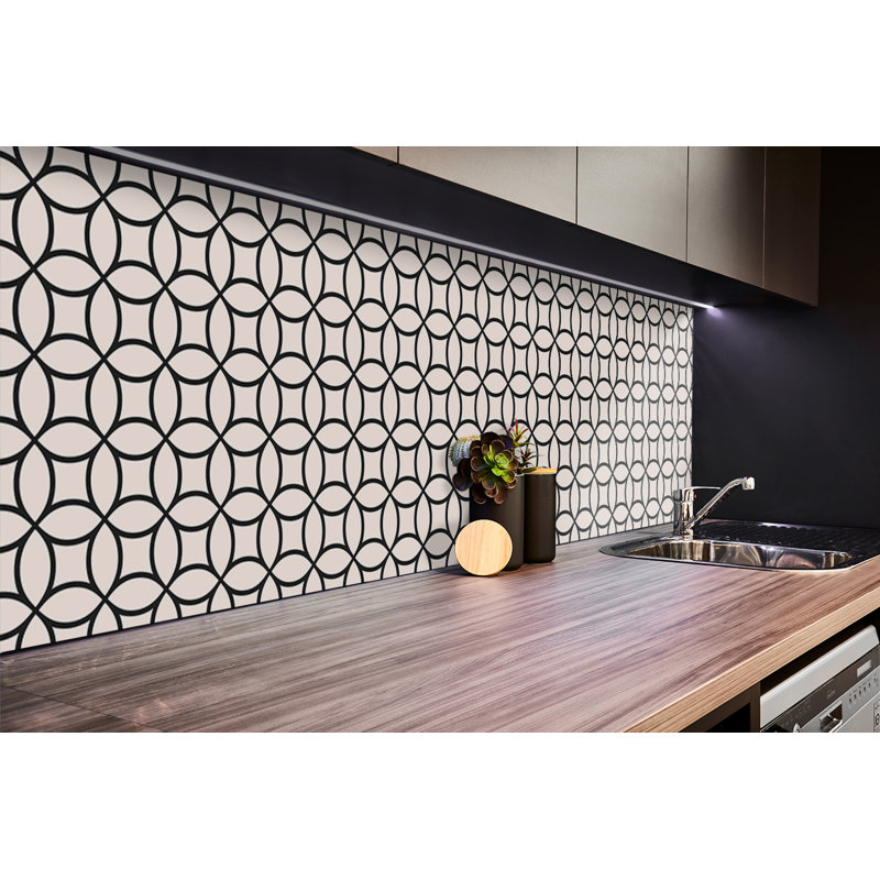 Self Adhesive Vinyl Splashback 39,37x19,68 Inch Wall Tiles Wall Stickers Tile Peel and Stick Sticker