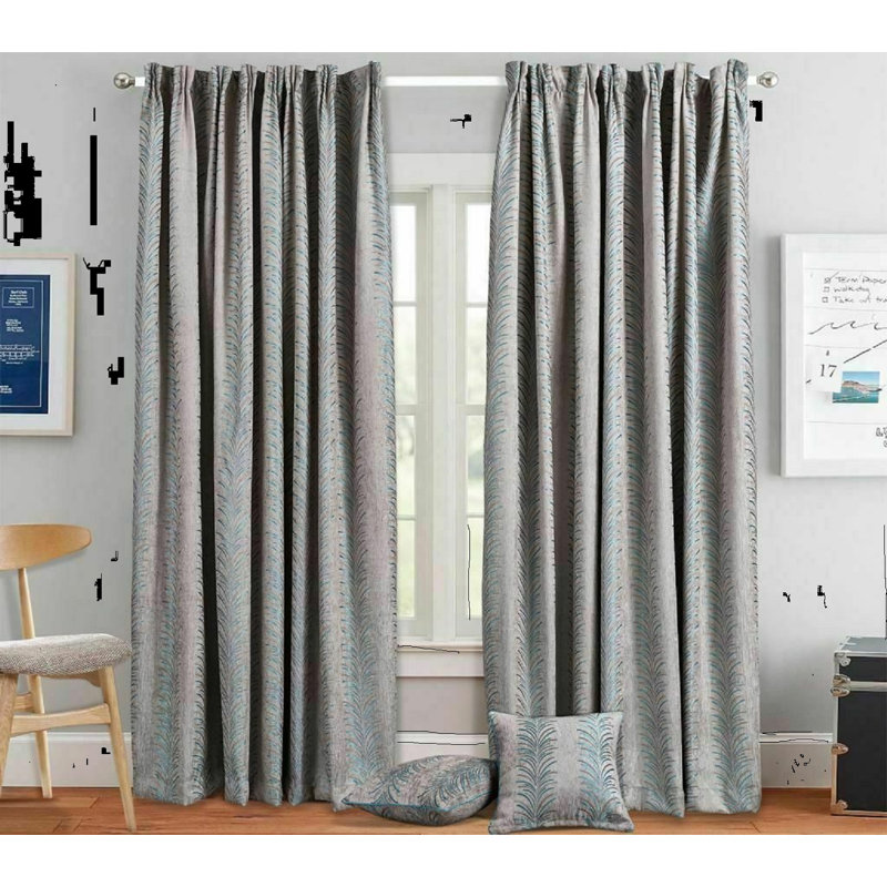 Mitat Room Darkening Curtain Pair, 117cm Width x 137cm Drop, Coffee