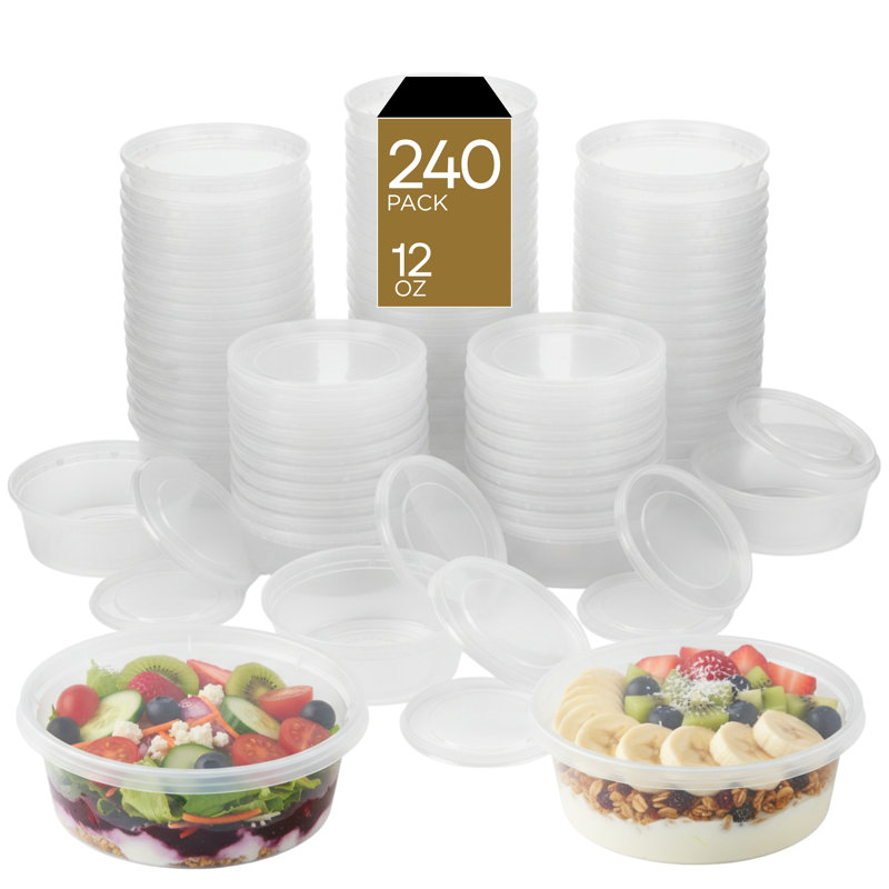 Heavy Duty Deli Container, Regular (PP), 12oz, 240-Pack