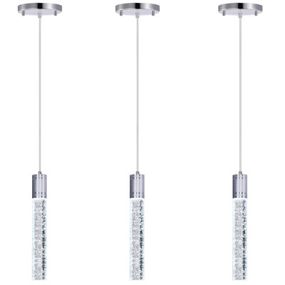 3 - Light Led Crystal Pendant (Set Of 3)