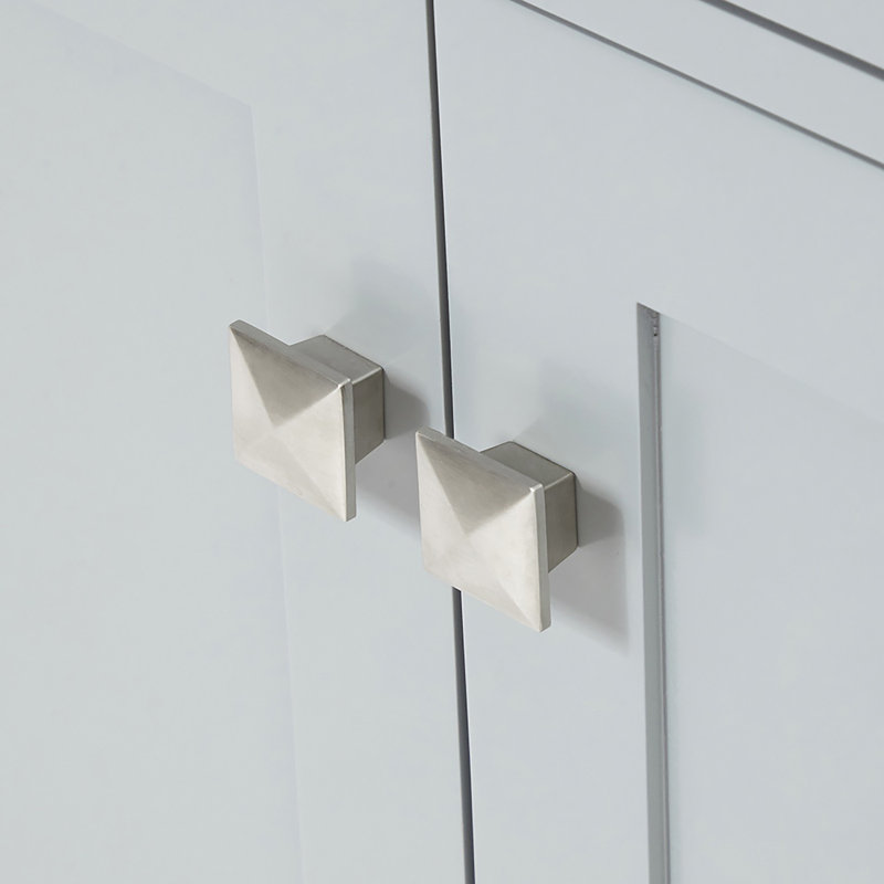 Meuble-lavabo simple 42 po avec plateau en marbre de Carrare Aberdeenshire, gris