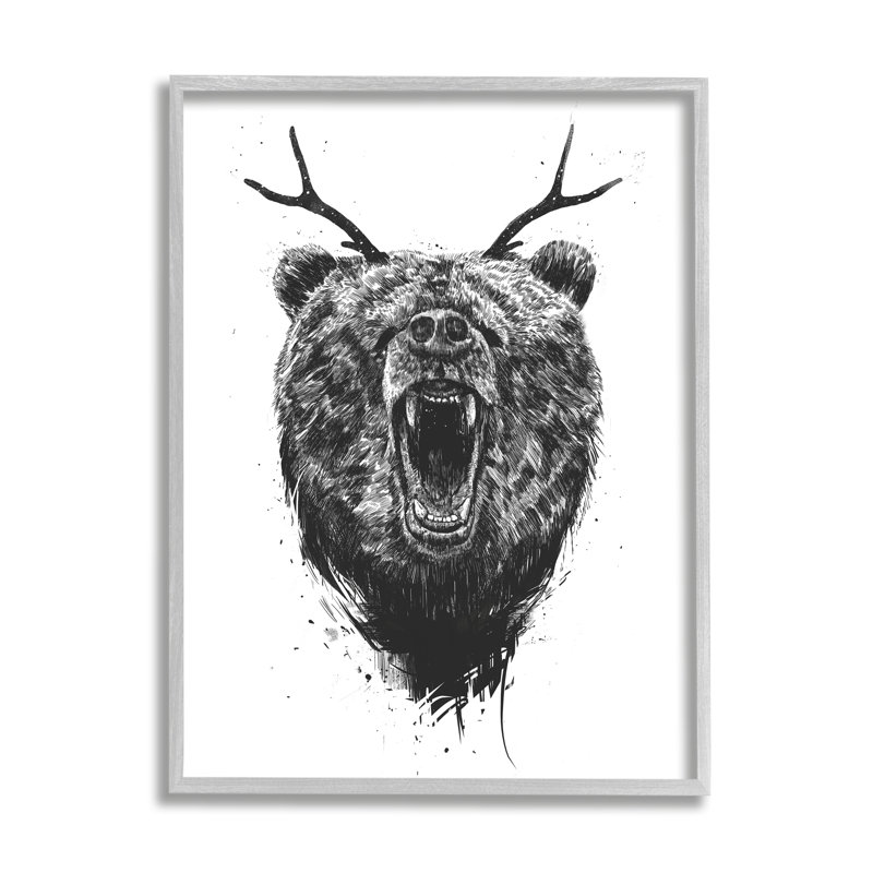 «Bear», H 20 po x l 16 po x P 1,5 po, Estampe numérique Farmhouse