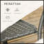 Table basse en rotin PE avec tablette de rangement Outsunny