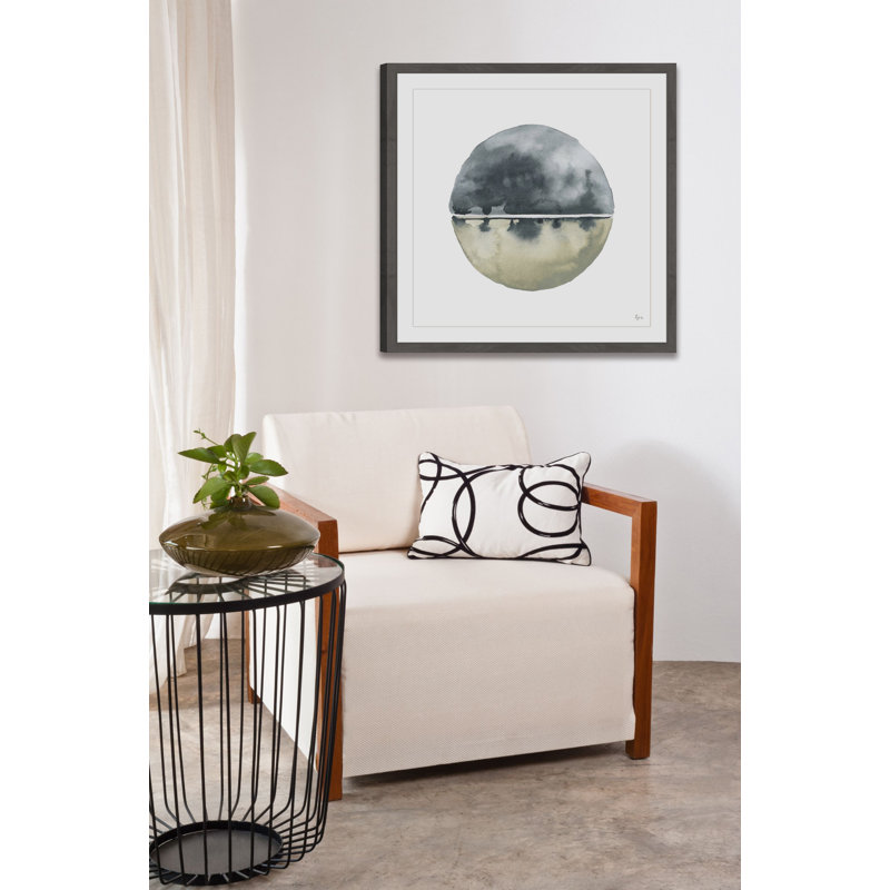 « blue reflection »-cadre photo, impression sur papier, H 12 po x l 12 po x P 1,5 po, Encadré gris