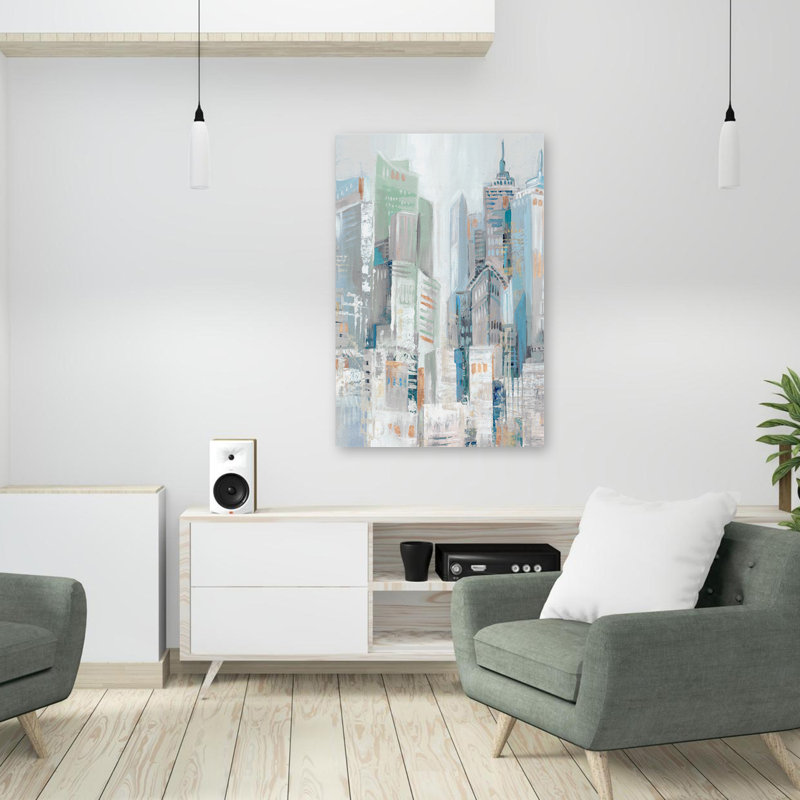 Art urbain moderne, paysage urbain, H 36 po x l 24 po