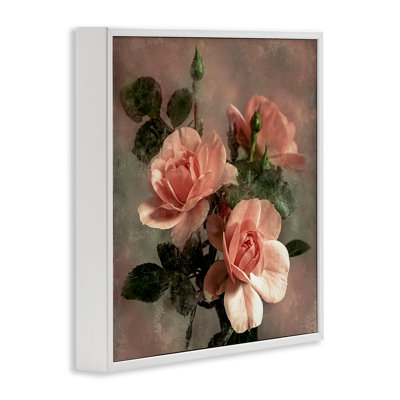 Vintage Blush Petals Framed Giclee Art by David Pollard