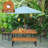 Roger 6 - Person Acacia Wicker Patio Dining Set with Rectangular Table