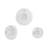 Orren Ellis 3-Piece 15/17/24" Crescendo Dimensional Convex Mirror, Resin, Gray