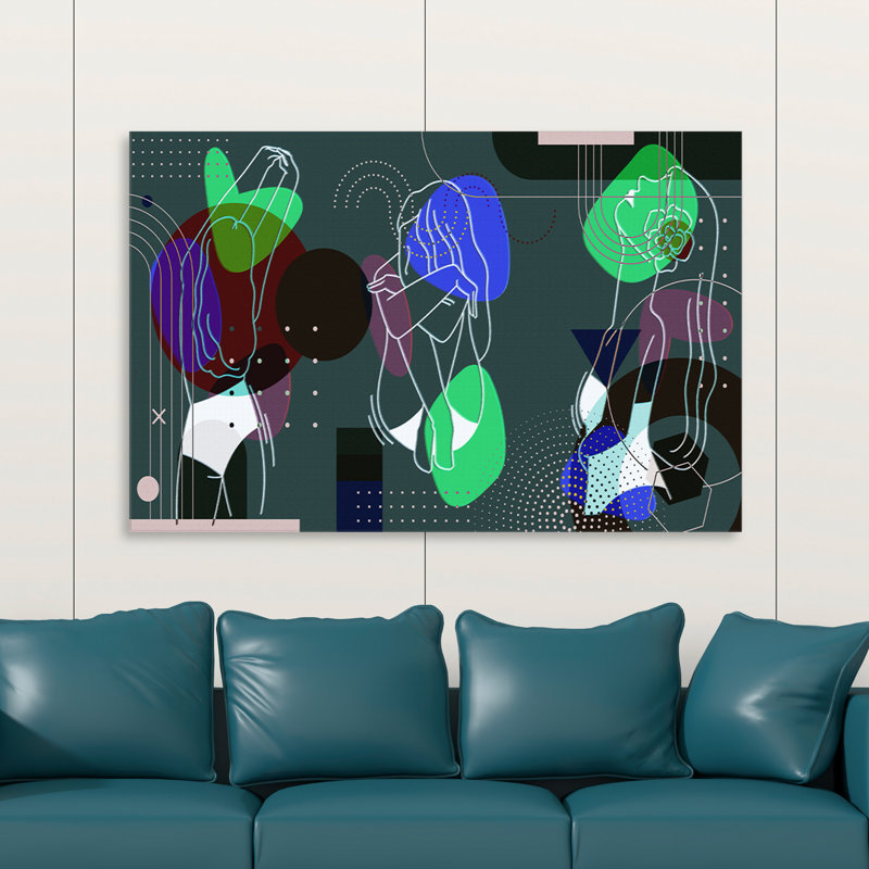 Boho Mesdames 610 - Impression sur toile tendue, H 12 po x l 18 po x P 1,5 po