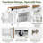 60.32"W Kitchen Island Cart with with Drop-Leaf Tabletop, Two Large Storage Cabinet,Drawers, Locking Wheels,USB-A/USB-C,& 2 AC outlet