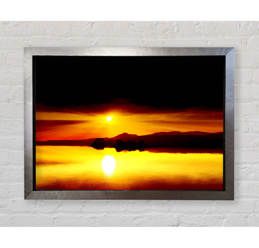 Red Waters Mountain Sunrise - Einzelner Bilderrahmen Kunstdrucke